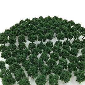 森林 選べる 色 数量 50本 100本 【DauStage】 Nゲージ ジオラマ 鉄道 建築 模型 用 樹木 風景 3cm (11，濃緑 100本)