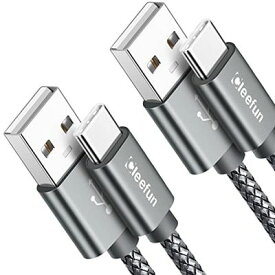 USB Type C ケーブル【1m 2本セット】CLEEFUN タイプ C ケーブル QC3.0対応 3A急速充電 ケーブル タイプc 高速データ転送 高耐久ナイロン iPhone15 iPhone15Pro iPhone15Pro MAX、Galaxy S20 S10 S9 A22 A21 A20 Note 10 9、Xperia、Sense3 等USB C機器対応