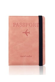 [YFFSFDC] パスポートケース スキミング防止 パスポートカバー ホルダー トラベルウォレット パスポートカードケース 多機能収納ポケット 国内海外旅行用品 海外出張 海外旅行 (ピンク)