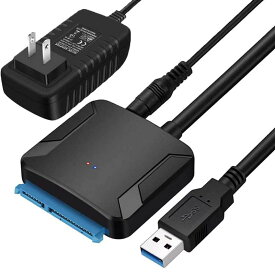 Runbod SATA USB 変換ケーブル 3.5インチ HDD SATA USB変換アダプタ 2.5インチ HDD SSD USB 変換ケーブル PSE認証済12V/2A電源付き SATA3 USB3.0 UASP 5Gbps高速転送