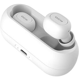 QCY T1C ワイヤレスイヤホン Bluetooth5.0 TWS Plus マイク付き IPX4 防水 両耳 片耳 ホワイト QCY-T1CWH