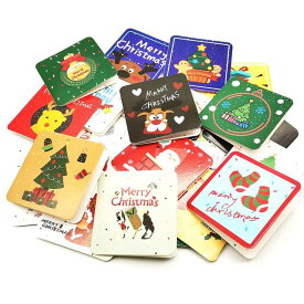 Moigeku クリスマス カードミニ サイズ グリーティングカード メッセージカード 可愛い 24枚セット パーティー 小物 感謝状 封筒付きクリスマスツリークッキー 鈴 ジンジャーブレッドマン（7cm*7cm）