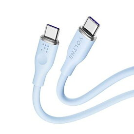 USB Type C ケーブル VOLTME 100W PD対応 急速充電 超高耐久 usb ケーブル シリコン素材採用 絡まない 断線防止 Macbook Pro/Air iPad ノートパソコン Galaxy Google Pixel Android(アンドロイド) 各種対応 USB-C & USB-C ケーブル（1m ブルー）