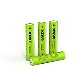 単四形リチウム電池 XTAR 1.5V充電池 【LEDチャージインジケータ】1200mWh AAA単四電池4本【低電力提示機能付き】