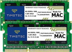 Timetec タイムテック Hynix IC Apple専用メモリ DDR3L 1600Mhz 8GB x 2枚 (16GB) PC3-12800/PC3L-12800 204 Pin 1.35V
