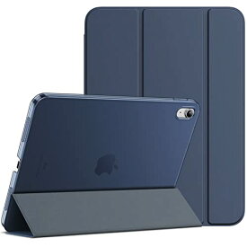 JEDirect iPad 10 ケース（10.9インチ、2022モデル、第10世代用）スリムスタンドハードバック ウェイクアップ/オートスリープ機能付き タブレットカバー (ディープネイビー)