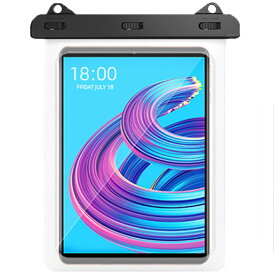 AZNABLE タブレット 防水ケース 12インチ iPad Pro mini Air Kindle 対応 お風呂 プール (クリア)