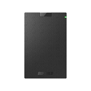 BUFFALO USB3.1Gen1 ポータブルSSD 480GB 日本製 PS5/PS4(メーカー動作確認済) 耐衝撃・コネクター保護機構 SSD-PG480U3-B/NL