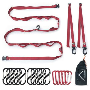 ハンギングチェーン デイジーチェーン ネビュラチェーン 4WAY 物干しロープ ロング キャンプ の小物整理 ハンギングベルト 吊り下げ タープ延長ベルト 小川張り 3.5M〜最長6.3Mまで 調節可能