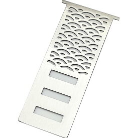 アシナガプレート 器具栓延長プレート スノーピーク snow peak フラットバーナー用 延長プレート キャンプ アウトドア アクセサリー 18-8ステンレス (青海波-シルバー)