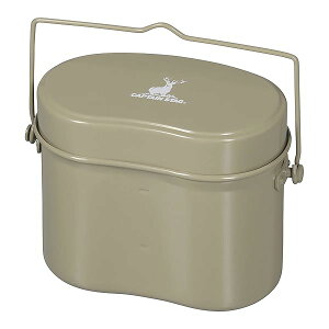 飯盒 メスティン 兵式 ハンゴー 4合炊き カーキ UH-4119 幅180×奥行110×高さ135mm(本体のみ)