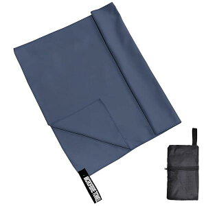 速乾タオル 髪 マイクロファイバータオル バスタオル スポーツタオル ジムタオル スイミングタオル セイムタオル 旅行タオル 超吸水 柔らかい 耐久性 速乾 軽量 収納袋付き 80x40cm (スレート