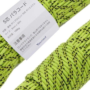 �p���R�[�h 3mm �X�g���b�v ���[�v 5�c 30m �ω׏d 100kg 005_501 ���C�g�O���[��&�u���b�N&�I�t�z���C�g 152