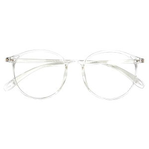 ブルーライトカット メガネ ブルーライト めがね 紫外線カット UVカット 眼鏡 度なし おしゃれ pcメガネ パソコン用メガネ 伊達メガネ メンズ レディース 男女兼用 軽量 (クリア)
