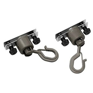 日よけ金具 シェード取付 フック 自在型 2個組 ブロンズ オーニング シェード サンシェード 目隠し 樹脂 ステンレス CLF-02