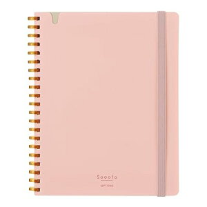ノート ソフトリングノート Sooofa B6 変形 4mm方眼 桃 ス-SV748S4-P