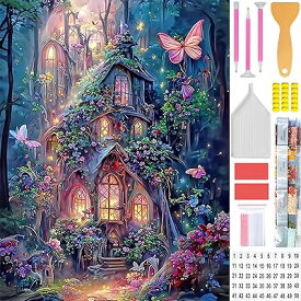 ダイヤモンドアート キット 四角いビーズ 全面 ダイアモンドビーズ絵画キット DIY 手作り絵画 手芸キット モザイクアート 5D モザイクアート ダイヤモンド塗装 全面貼り付けタイプ 30x40cm ドリームハウス