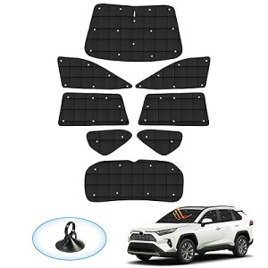 【業界NEW】 トヨタ 新型RAV4 50系 格子状 サンシェード 1台分 吸盤タイプ RAV4 MXAA50 AXAH50 2019年4月-現行 マルチサンシェード 折り畳み式 遮光シェード ラブ4 rav4 目隠し 車中泊 プライバシー保護
