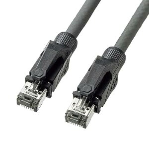 CAT6A STP LANP[u(2m) 10Gbps/500MHz RJ45 c܂h~ O[ KB-T6ASTP-02GY
