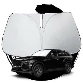 ruiya 改良済み 2022新型 マツダ CX60 CX-60 専用 サンシェード フロントガラス用 パラソル 車用サンシェード 日よけ 車中泊 マツダcx60のすべて 折り畳み式 UVカット 吸盤不要 カスタム パーツ