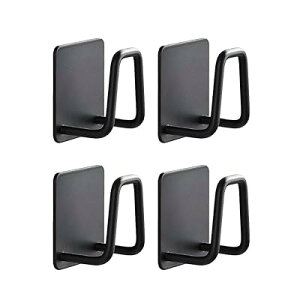 フック 粘着 フック 壁 壁付け フック 壁掛け フック 耐荷重 10kg 強力粘着フック 穴開けない 傷つけない 貼り付け跡なし 防水 防湿 錆びない 壁を傷つけない 【4個入り】ブラック×4