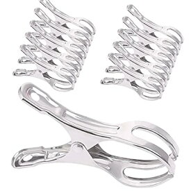 洗濯バサミ ステンレス 布団ばさみ 10個セット（大きいサイズ） 竿ピンチ 強力 防風対策 ハンガー固定用 竿どめクリップ 洗濯物干しピンチ 布団干し 物干し