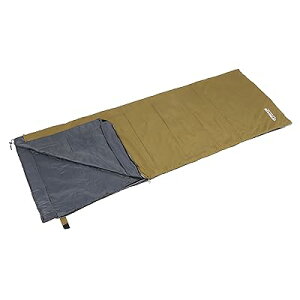 キャプテンスタッグ(CAPTAIN STAG) 寝袋 シュラフ 【使用温度目安12度】 封筒型 マイクロファイバー コンパクト シュラフ 丸洗い可能 収納バッグ付き 中綿量200g ブラウン UB-37 使用サイズ:(約)幅80