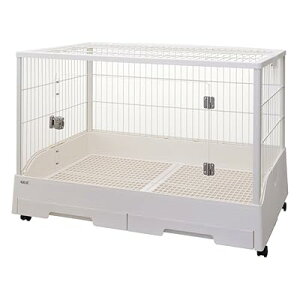 GEX クリアフロント60 クリアなアクリルパネル ワイヤースノコ 大きな扉 お掃除ラクラク 引き出しトレイ キャスター付き うさぎ・小動物用 W62×D50×H54cm