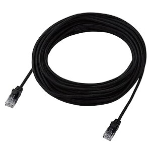 LAN�P�[�u�� CAT6A 1m �ܐ܂�h�~ ���b�V���P�[�u�� �u���b�N ECLD-GPAM/BK10