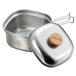 キャプテンスタッグ(CAPTAIN STAG) クッカー ステンレス 角型 ラーメンクッカー 1.3L ステンレス製 日本製 燕三条産 UH-4202