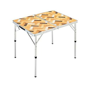 ナチュラルパズルテーブル/90 アウトドア キャンプ バーベキュー ピクニック 折りたたみ 耐荷重30kg 抗菌 安定 ファミリー デュオ