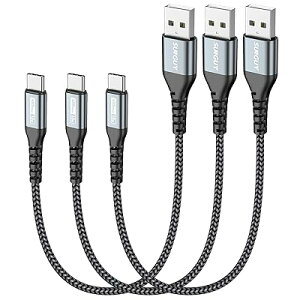 USB C �P�[�u�� �y3�{�Z�b�g�z QC3.0�ő�18W�}���[�d �^�C�vc �P�[�u�� USB2.0�f�[�^�]�� type c �P�[�u�� �i�C�����҂� ���ϋv�� iPhone16 �V���[�Y/Galaxy S24 ultra/iPad Pro/