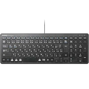 キーボード 有線 パンタグラフ コンパクトキーボード ブラック TK-FCP097BK