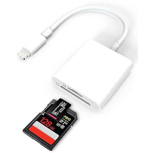 yŐVMFiiziPhone SDJ[h[_[ 2in1 Lightning SDJ[hJ[_[ MicroSD/SDJ[h iPhone ] ʐ^/rfI/Word/Excle/PDF/PPT of[^] ݒsv iPhone