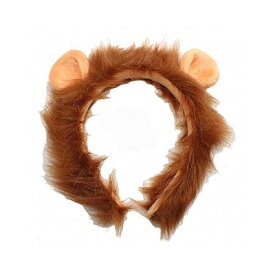 ライオン カチューシャ コスプレ 可愛い 動物コスプレ ライオンのヘッドバンド 獅子耳カチューシャ 仮装小物 学園祭 舞踏会 ハロウィン クリスマス (ブラウン)