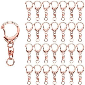 50個入り キーホルダー 金具 キーホルダー金具 ナスカン レジン パーツ キーホルダーパーツ 回転フック 丸カン 付き ワンタッチ アクセサリーパーツ キーリング ストラップ ナスカン 手芸用品 ハンドメイド アクセサリー 手作り 素材 (50個