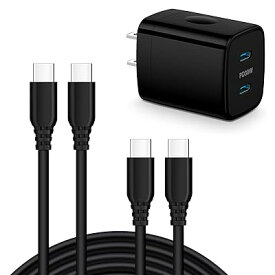 iPhone 17 タイプC 充電器 30W急速/2ポート【PSE済み】USB-C & USB-C ケーブル 60W対応 (0.9m+0.8m)USB-C電源アダプター Type-C充電ケーブル タイプCコンセント アンドロイド pdスマホ充電器 i