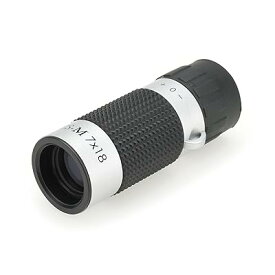 単眼鏡 CERES-M 7×18 7倍 18口径 コンパクト設計 重さ35g ケース・ストラップ付属 シルバー CRM01