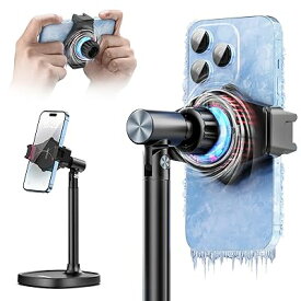 Ulanzi スマホ スタンド 卓上 携帯スタンド スマホ冷却ファン付き 急速冷却 スマホクーラー スマホホルダー 360°回転可能 高さ調整可能 横置き 縦置き 携帯ホルダー スマホスタンド Type-Cケーブル付き iphone Android対