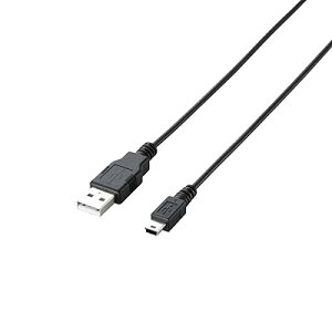 RoHS�w�ߏ���&���z���p�b�P�[�W �G�RUSB�P�[�u�� USB2.0 A-miniB�^�C�v 0.5m �u���b�N U2C-JM05BK