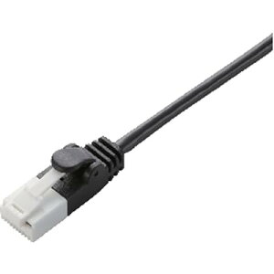 LAN�P�[�u�� CAT6 5m �ܐ܂�h�~�R�l�N�^ ���炩 �u���b�N LD-GPY/BK5