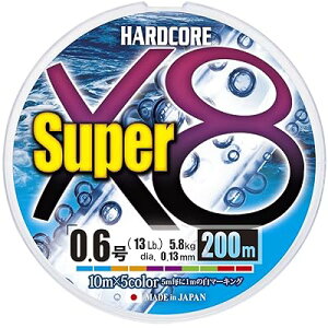 PE���C�� �ނ莅 HARDCORE �X�[�p�[ X8 �y ���C�� �ނ胉�C�� �ދ� �����x �����x �z 0.6�� 200m 5�F