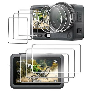 �����K���X�t�B����DJI Osmo Action 6�ɓK�p ���C����ʗp3�� + �T�u��ʗp3��+LED�ی�t�B����3��