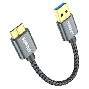USB3.0 �P�[�u�� MicroB 0.15M �^�C�vA�I�X - �}�C�N���^�C�vB�I�X USB�P�[�u�� �Z�� �O�t��HDD/SSD �n