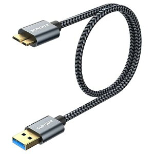 USB3.0 �P�[�u�� MicroB 0.5M �^�C�vA�I�X - �}�C�N���^�C�vB�I�X USB�P�[�u�� �O�t��HDD/SSD �n�[�h�h