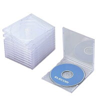 CD/DVDプラケース/1枚収納/10パック/クリア