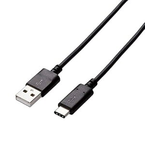 USB�P�[�u�� Type C (USB A to USB C) 0.5m USB2.0�i 3A�o�� �ő�480Mbps �u���b�N U2C-AC05NBK
