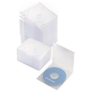 CD DVD�X�����v���P�[�X 1�����[ 50�p�b�N �N���A CCD-JSCS50CR/EC