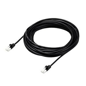 LAN�P�[�u�� CAT6A 10m �c�����܂�Ȃ� �ܐ܂�h�~�R�l�N�^ ���炩 �u���b�N ECLD-GPAYTBK100