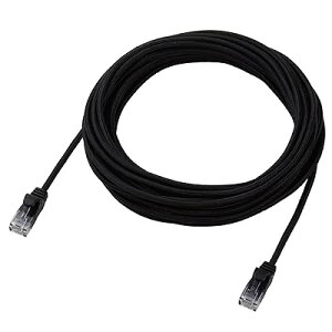 LAN�P�[�u�� CAT6A 7m �ܐ܂�h�~ ���b�V���P�[�u�� �u���b�N ECLD-GPAM/BK70